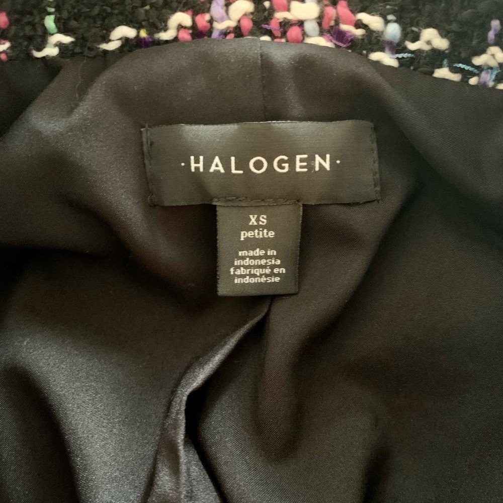 Halogen One-Button Coat (Black/Multi Color) - image 6